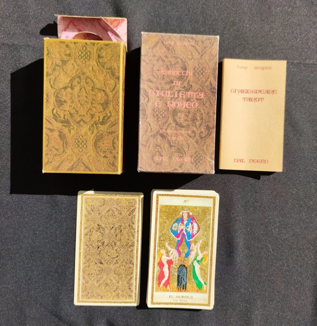 Shakespeare Tarot Deck by Luigi Scapini – Rare 1990 Limited Edition – 78 Cards + Guidebook