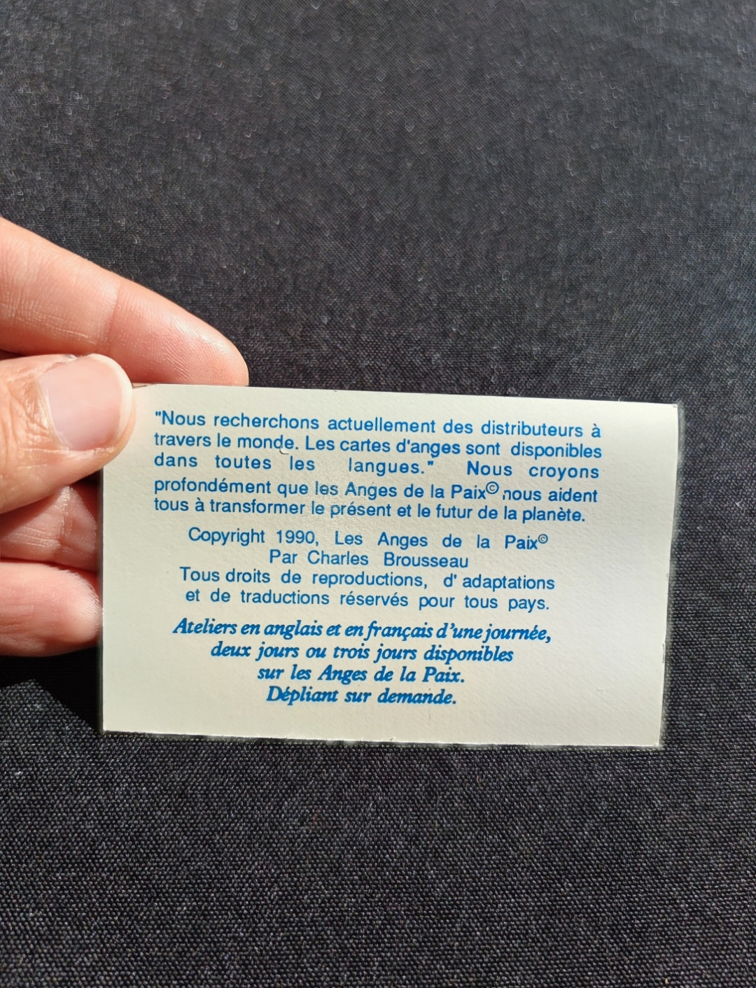 Angels of Peace Spiritual Card Deck (1990) – Rare 51-Card French Edition for Meditation & Inner Harmony