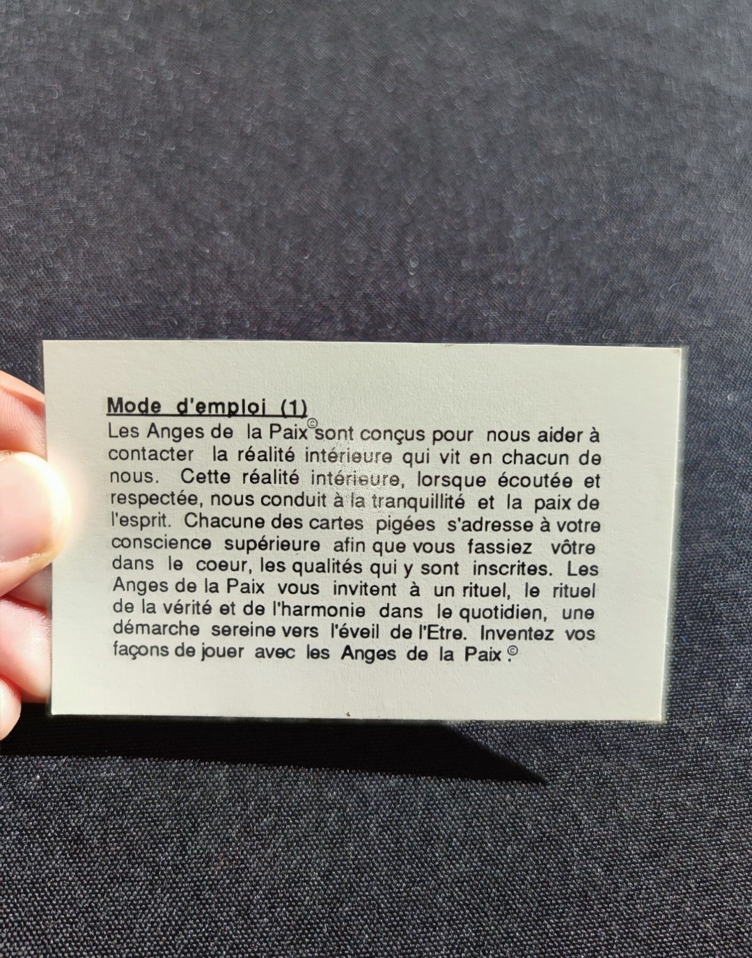 Angels of Peace Spiritual Card Deck (1990) – Rare 51-Card French Edition for Meditation & Inner Harmony