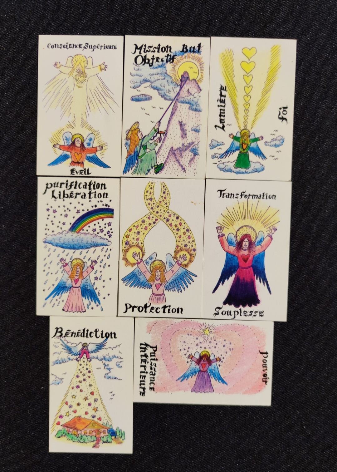Angels of Peace Spiritual Card Deck (1990) – Rare 51-Card French Edition for Meditation & Inner Harmony