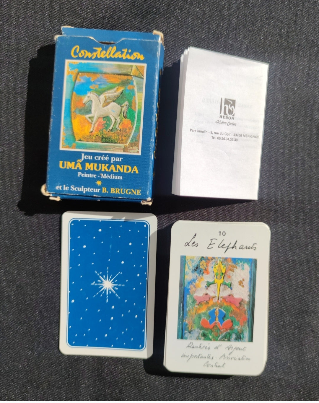 Rare 1986 Astrological Oracle by Uma Mukanda – 32-Card Divination Deck with Guidebook
