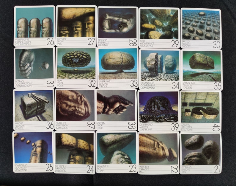 The Philosophers’ Stone Divination Deck (1984) – Rare 40-Card Symbolic Oracle for Spiritual Insight & Inner Work