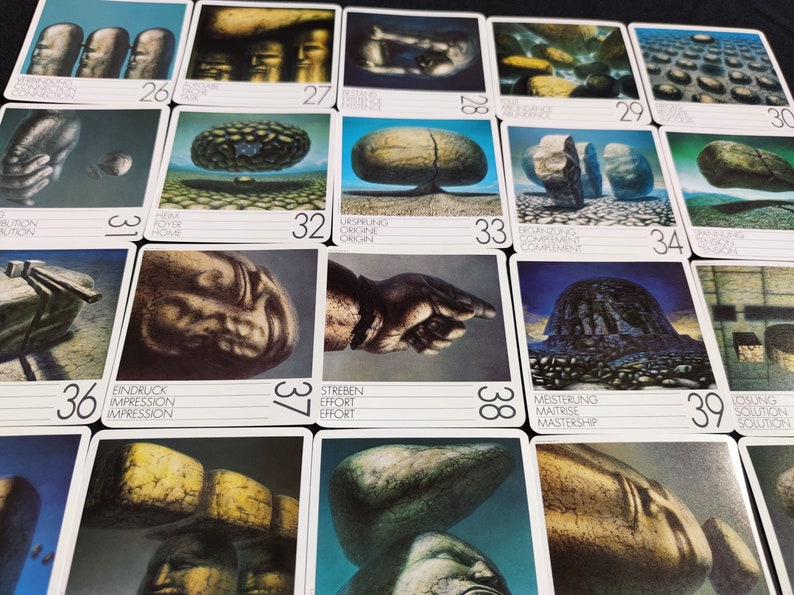 The Philosophers’ Stone Divination Deck (1984) – Rare 40-Card Symbolic Oracle for Spiritual Insight & Inner Work