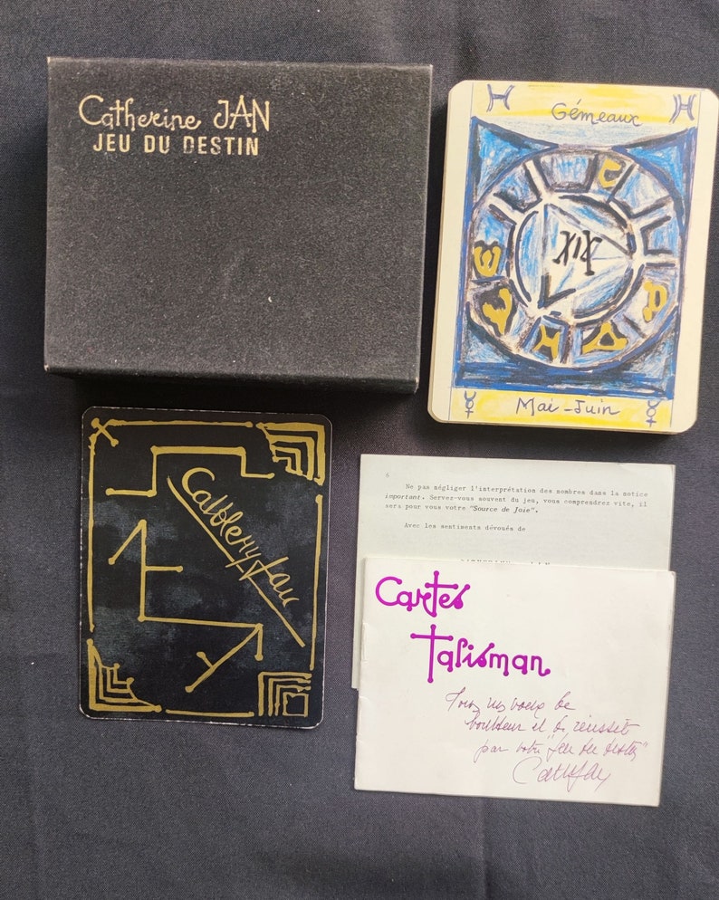 Game of Destiny – Talisman Cards by Catherine Jan | Rare Vintage Astrological Oracle Deck with Zodiac & Planetary Symbols