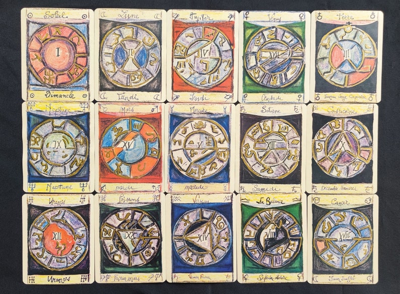 Game of Destiny – Talisman Cards by Catherine Jan | Rare Vintage Astrological Oracle Deck with Zodiac & Planetary Symbols