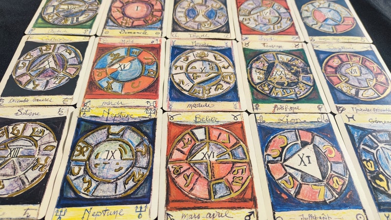 Game of Destiny – Talisman Cards by Catherine Jan | Rare Vintage Astrological Oracle Deck with Zodiac & Planetary Symbols