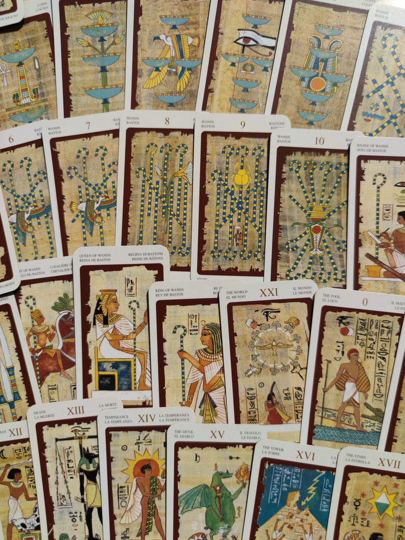 Mini Egyptian Tarot by Silvana Alasia – Rare 2003 Edition – 78 Cards Pocket-Size Divination Deck