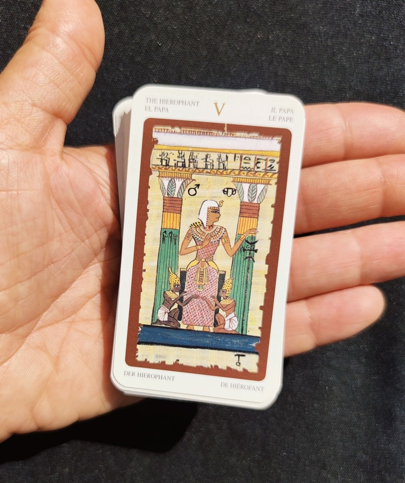 Mini Egyptian Tarot by Silvana Alasia – Rare 2003 Edition – 78 Cards Pocket-Size Divination Deck
