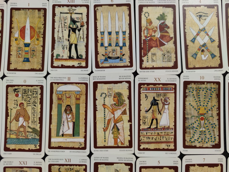 Mini Egyptian Tarot by Silvana Alasia – Rare 2003 Edition – 78 Cards Pocket-Size Divination Deck