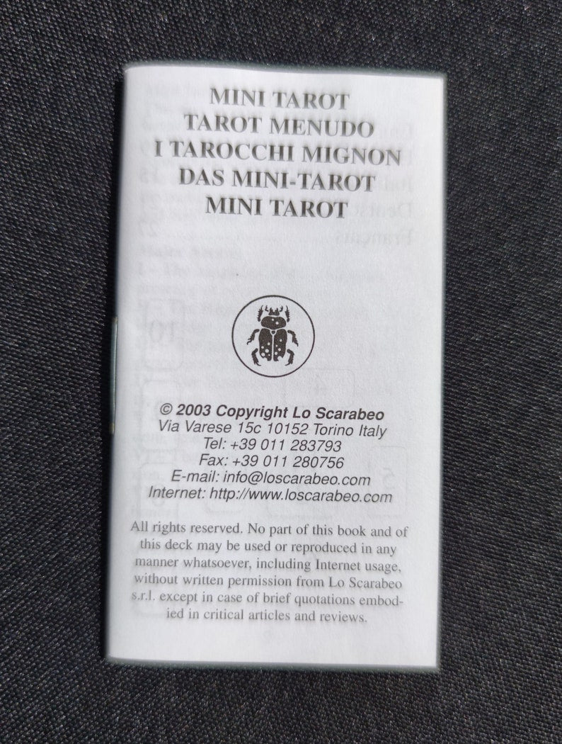 Mini Egyptian Tarot by Silvana Alasia – Rare 2003 Edition – 78 Cards Pocket-Size Divination Deck