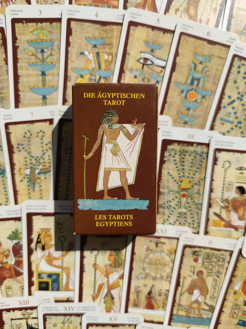 Mini Egyptian Tarot by Silvana Alasia – Rare 2003 Edition – 78 Cards Pocket-Size Divination Deck