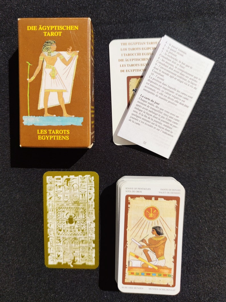 Mini Egyptian Tarot by Silvana Alasia – Rare 2003 Edition – 78 Cards Pocket-Size Divination Deck