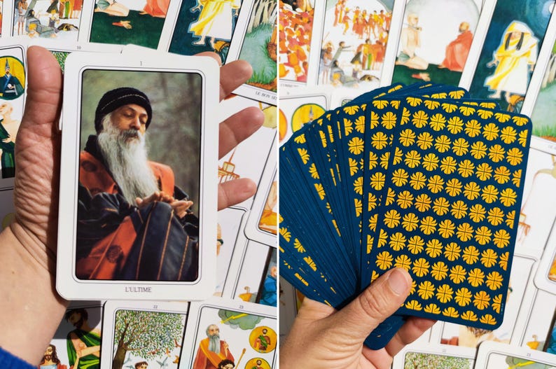 Rare 1996 Rajneesh Tarot Deck – 60 Illustrated Cards + Guidebook, Spiritual Divination