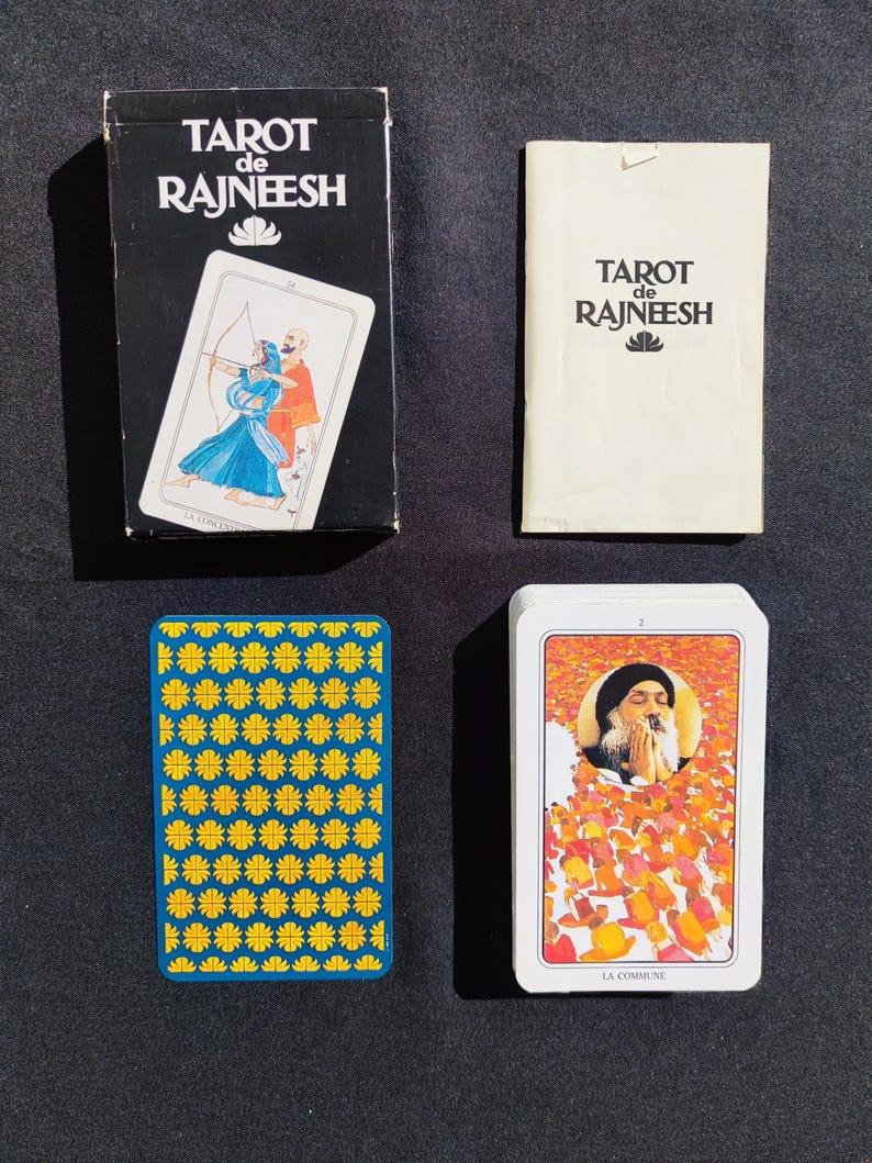 Rare 1996 Rajneesh Tarot Deck – 60 Illustrated Cards + Guidebook, Spiritual Divination