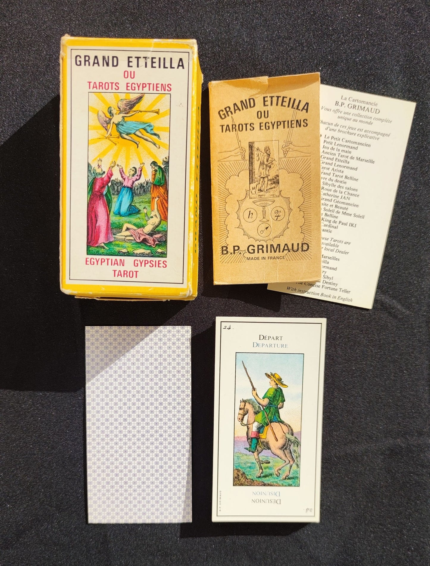 Grand Etteilla Egyptian gypsies Tarot 1976-Grimaud-Gift -Divination -Cartomancy -Clairvoyance -Fortune telling -Esotericism