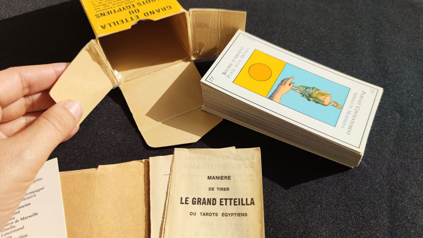 Grand Etteilla Egyptian gypsies Tarot 1976-Grimaud-Gift -Divination -Cartomancy -Clairvoyance -Fortune telling -Esotericism