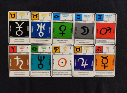 Astrogame by Brigitte Badel – Rare Vintage Astrology Card Deck (1986) – 120 Cards + Guidebook – Grimaud Edition