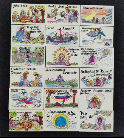 Angels of Peace Spiritual Card Deck (1990) – Rare 51-Card French Edition for Meditation & Inner Harmony