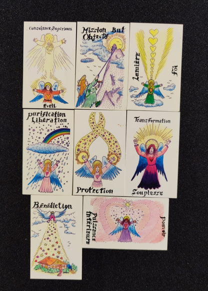Angels of Peace Spiritual Card Deck (1990) – Rare 51-Card French Edition for Meditation & Inner Harmony