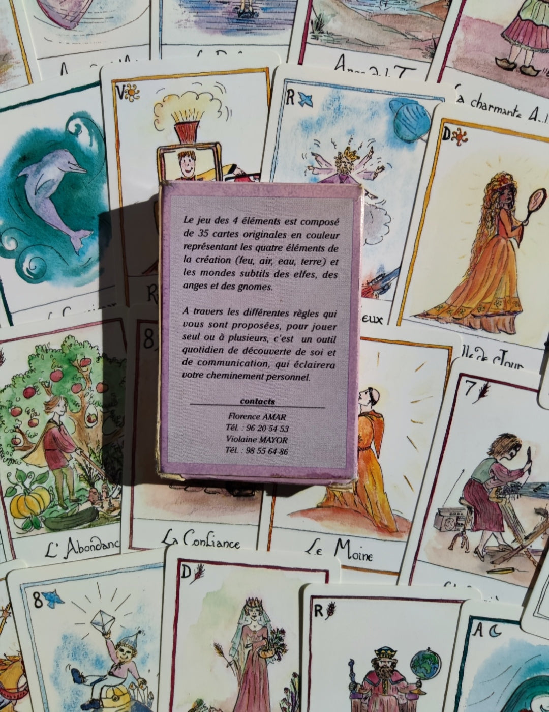 Game of the 4 Elements Oracle (1993) – Rare Esoteric 35-Card Deck in French for Meditation & Divination