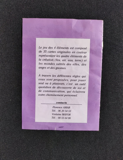 Game of the 4 Elements Oracle (1993) – Rare Esoteric 35-Card Deck in French for Meditation & Divination