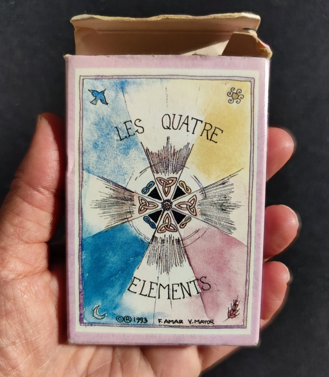 Game of the 4 Elements Oracle (1993) – Rare Esoteric 35-Card Deck in French for Meditation & Divination