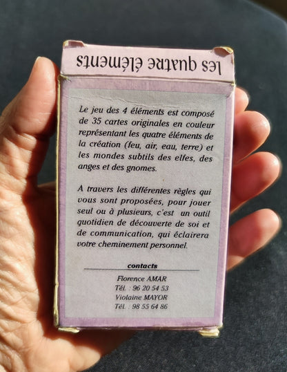 Game of the 4 Elements Oracle (1993) – Rare Esoteric 35-Card Deck in French for Meditation & Divination