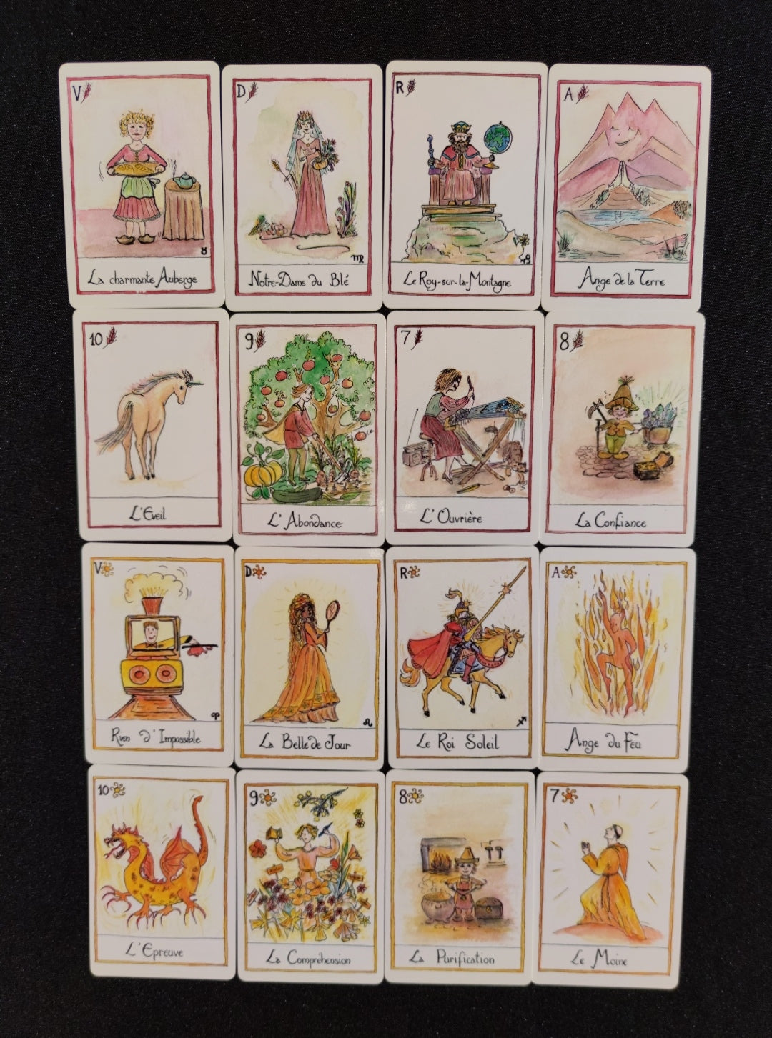 Game of the 4 Elements Oracle (1993) – Rare Esoteric 35-Card Deck in French for Meditation & Divination
