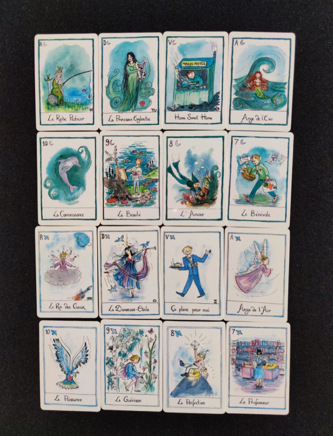 Game of the 4 Elements Oracle (1993) – Rare Esoteric 35-Card Deck in French for Meditation & Divination