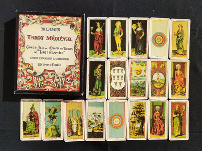 Medieval Tarot Étteilla – Rare 78-Card Reproduction with French Guide – Antique Divination Deck Inspired by Thoth
