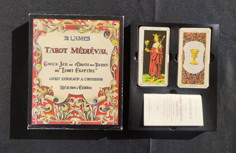 Medieval Tarot Étteilla – Rare 78-Card Reproduction with French Guide – Antique Divination Deck Inspired by Thoth