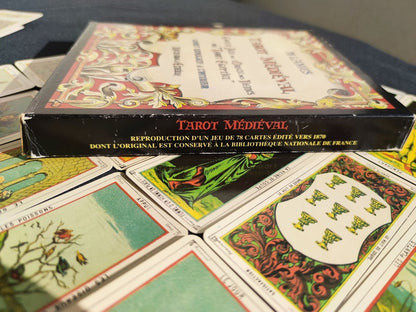 Medieval Tarot Étteilla – Rare 78-Card Reproduction with French Guide – Antique Divination Deck Inspired by Thoth