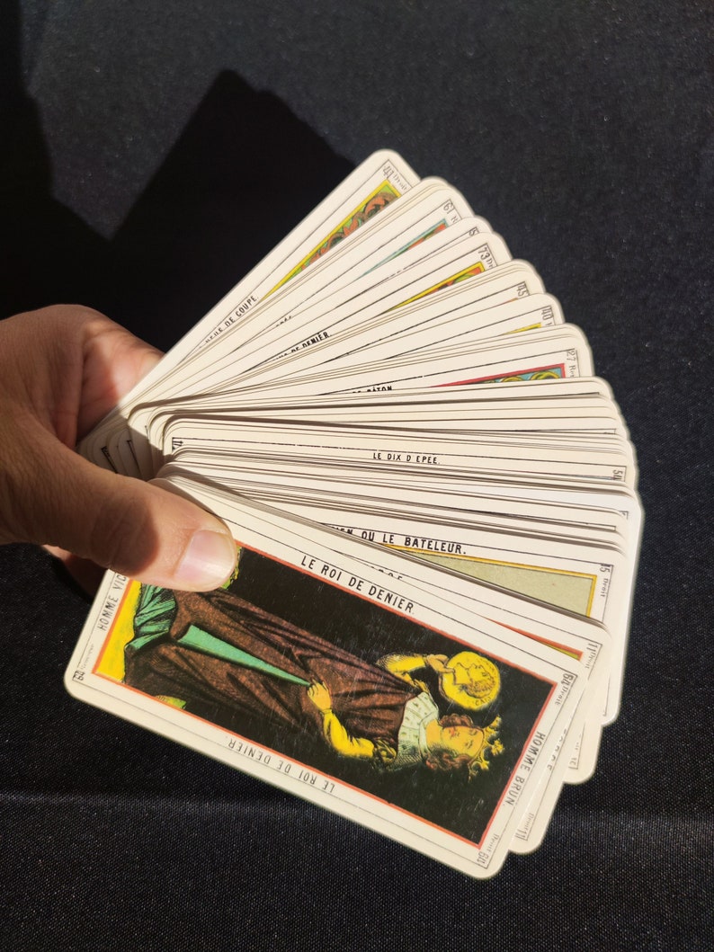 Medieval Tarot Étteilla – Rare 78-Card Reproduction with French Guide – Antique Divination Deck Inspired by Thoth