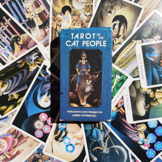 Tarot of the Cat People – Rare Vintage Tarot Deck by Karen Kuykendall – Complete with Booklet