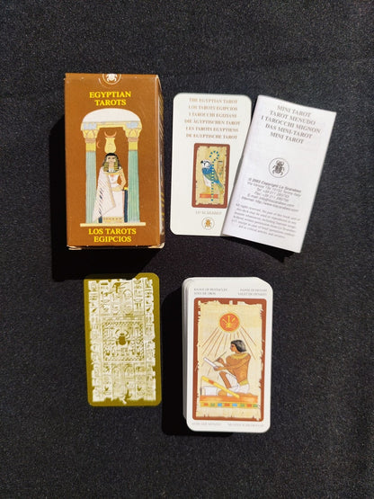 Mini Egyptian Tarot by Silvana Alasia – Rare 2003 Edition – 78 Cards Pocket-Size Divination Deck