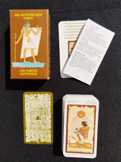 Mini Egyptian Tarot by Silvana Alasia – Rare 2003 Edition – 78 Cards Pocket-Size Divination Deck