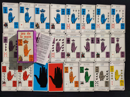 Hand game,palmistry-Grimaud- 1969-gift-divination-cartomancy-clairvoyance-fortune telling- tarot deck-esotericism-prediction