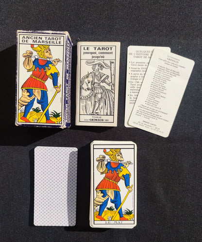 Tarot of Marseille Tchalaï 1981-Grimaud-gift-divination-cartomancy-clairvoyance-fortune telling- tarot deck-esotericism-prediction