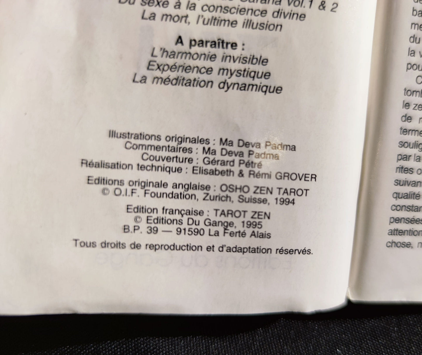 Tarot Zen Osho Rajneesh 1995 -Gift-Divination -Cartomancy -Clairvoyance -Fortune telling -Tarot deck -Esotericism