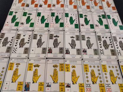Hand game,palmistry-Grimaud- 1969-gift-divination-cartomancy-clairvoyance-fortune telling- tarot deck-esotericism-prediction