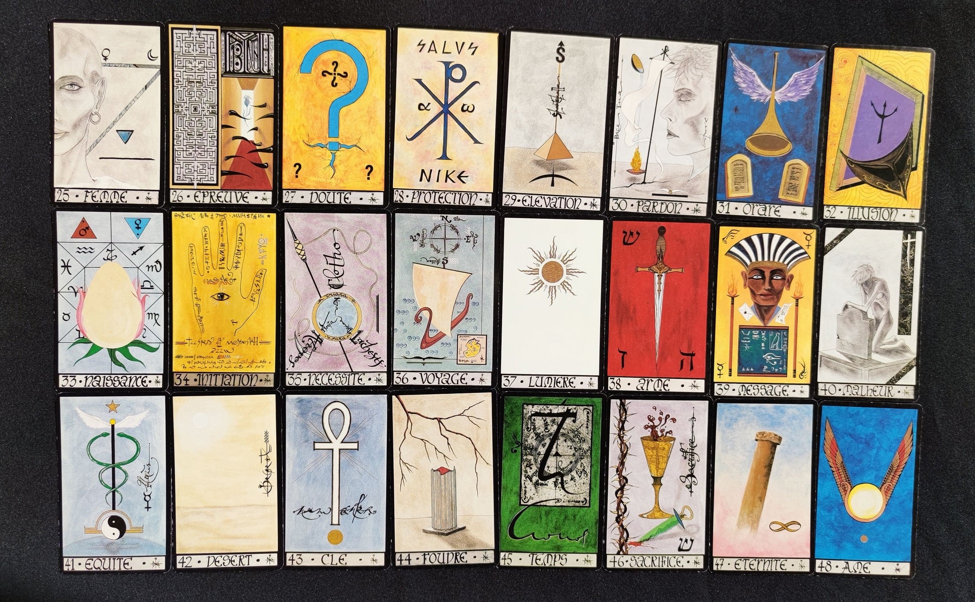 First edition "Oracle of the triad" 1992-Gift-Divination -Cartomancy -Clairvoyance-Fortune telling -Tarot deck-Esotericism -Prediction