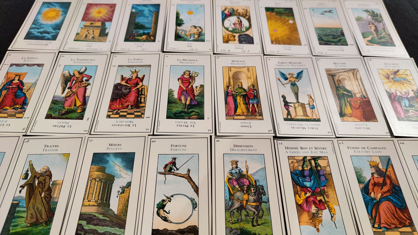 Grand Etteilla Egyptian gypsies Tarot 1976-Grimaud-Gift -Divination -Cartomancy -Clairvoyance -Fortune telling -Esotericism 