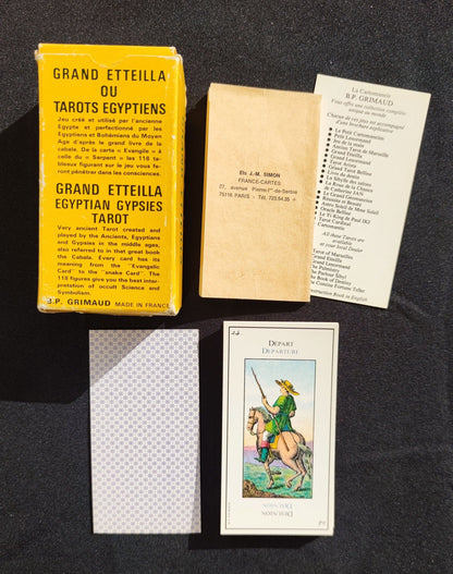 Grand Etteilla Egyptian gypsies Tarot 1976-Grimaud-Gift -Divination -Cartomancy -Clairvoyance -Fortune telling -Esotericism 