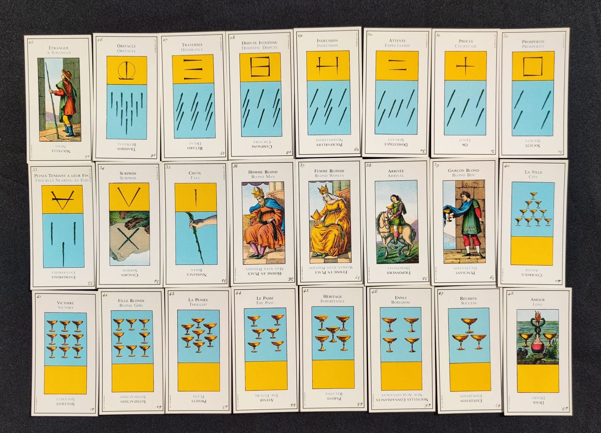 Grand Etteilla Egyptian gypsies Tarot 1976-Grimaud-Gift -Divination -Cartomancy -Clairvoyance -Fortune telling -Esotericism 