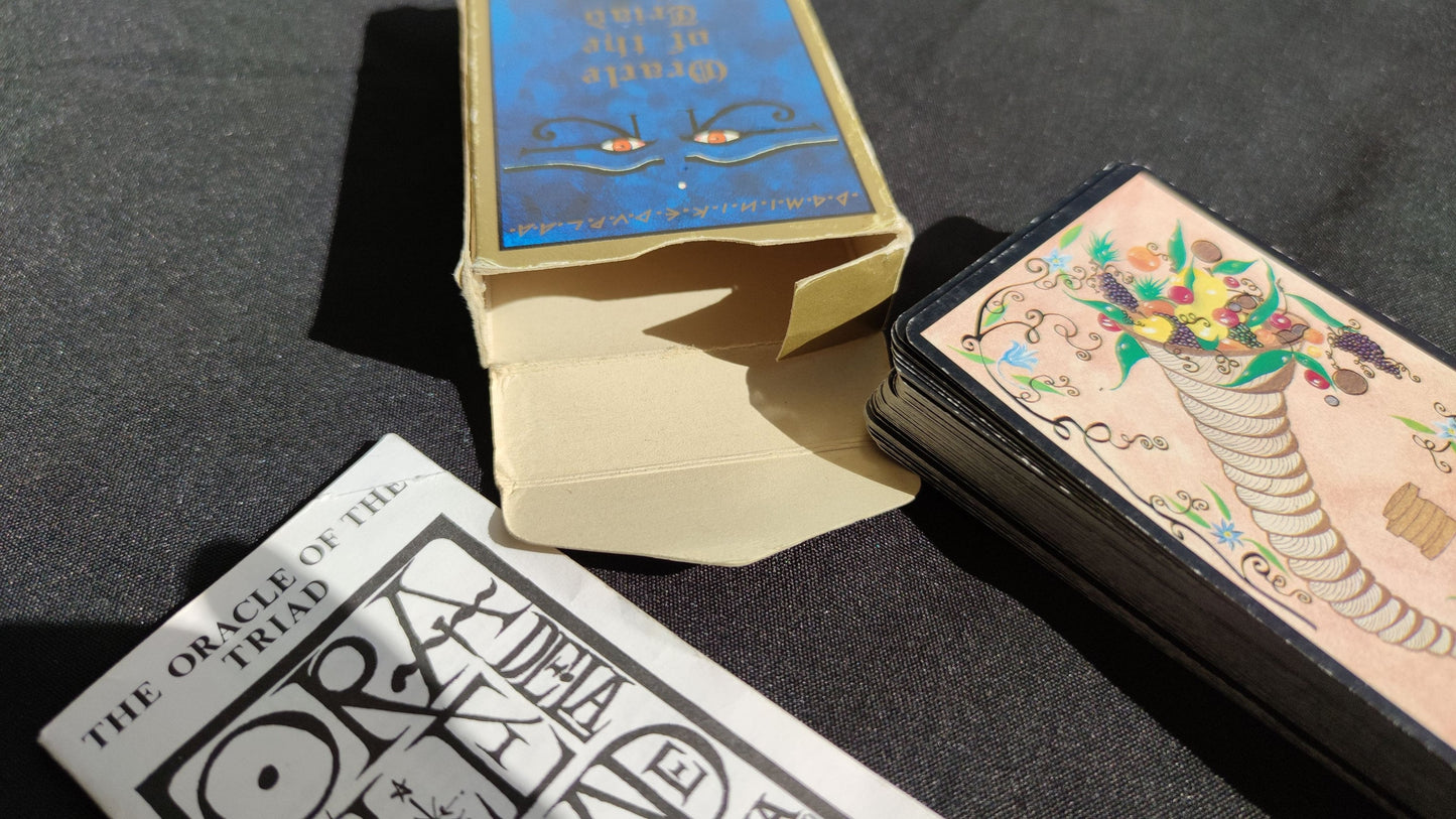 First edition "Oracle of the triad" 1992-Gift-Divination -Cartomancy -Clairvoyance-Fortune telling -Tarot deck-Esotericism -Prediction