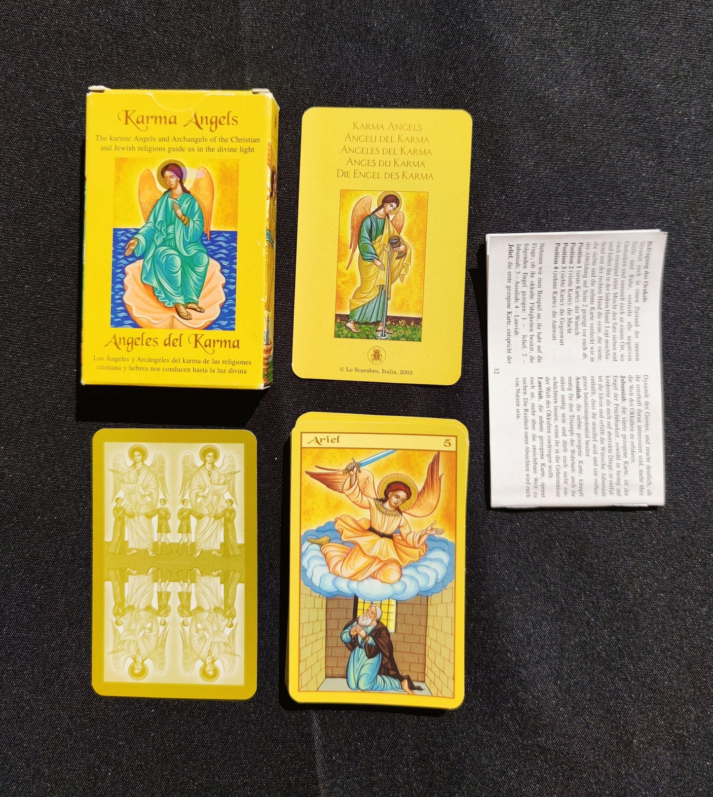 Oracle Angels Karma 2003- Lo Scarabeo-gift-divination-cartomancy-clairvoyance-fortune telling- tarot deck-esotericism-divinatory guidance