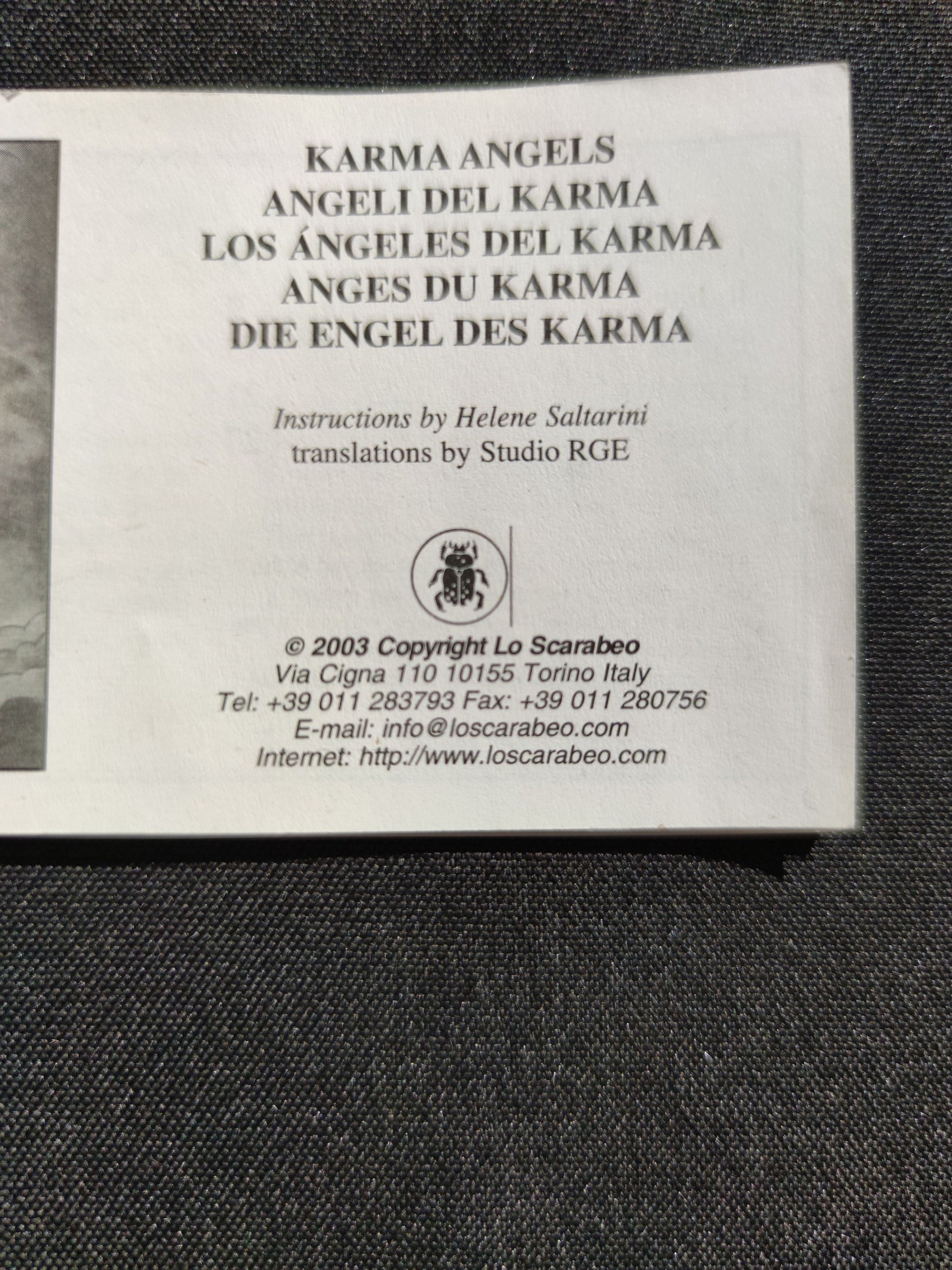 Oracle Angels Karma 2003- Lo Scarabeo-gift-divination-cartomancy-clairvoyance-fortune telling- tarot deck-esotericism-divinatory guidance