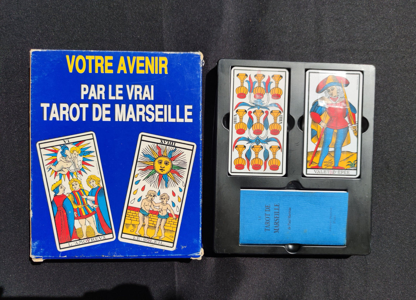 Tarot de Marseille box set by Paul Marteau 1990- Dusserre-gift-divination-cartomancy-clairvoyance-fortune telling- tarot deck-esotericism