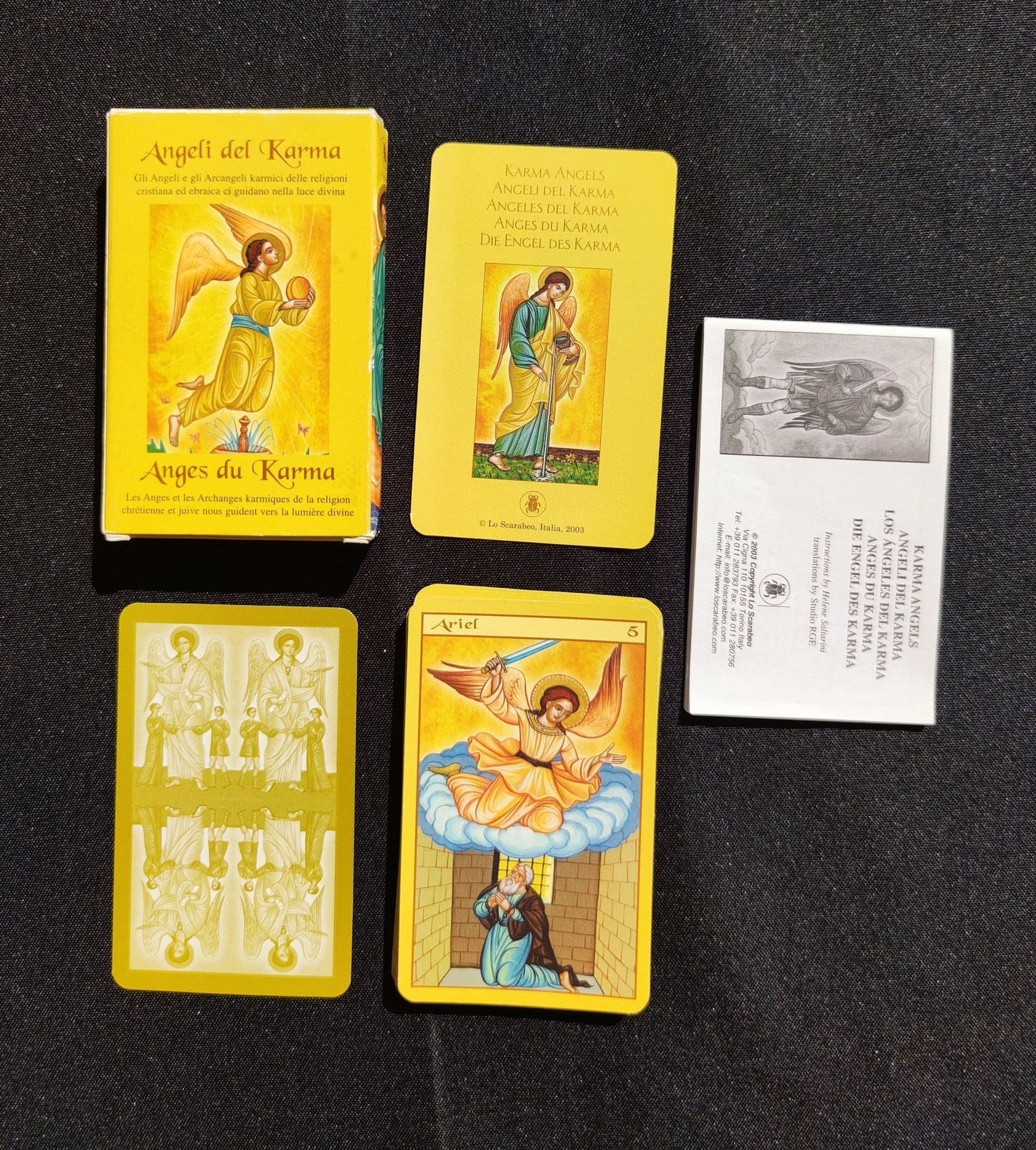 Oracle Angels Karma 2003- Lo Scarabeo-gift-divination-cartomancy-clairvoyance-fortune telling- tarot deck-esotericism-divinatory guidance