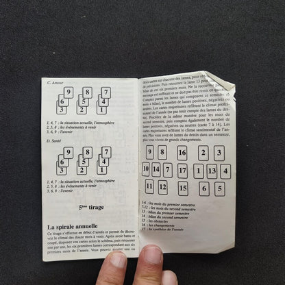 Autre vue des pages intérieures de la notice de l'oracle égyptien.